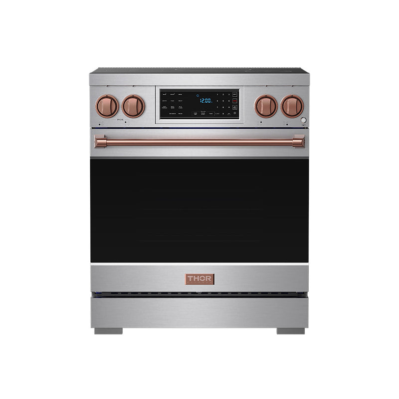 THOR Kitchen - 30-inch Gordon Ramsay Series Professional Induction Range with Tilt Panel Touch Control in Stainless Steel and Rose Gold - RSI30-RSG - IMG1