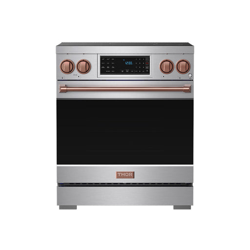 THOR Kitchen - 30-inch Gordon Ramsay Series Professional Induction Range with Tilt Panel Touch Control in Stainless Steel and Rose Gold - RSI30-RSG - IMG1