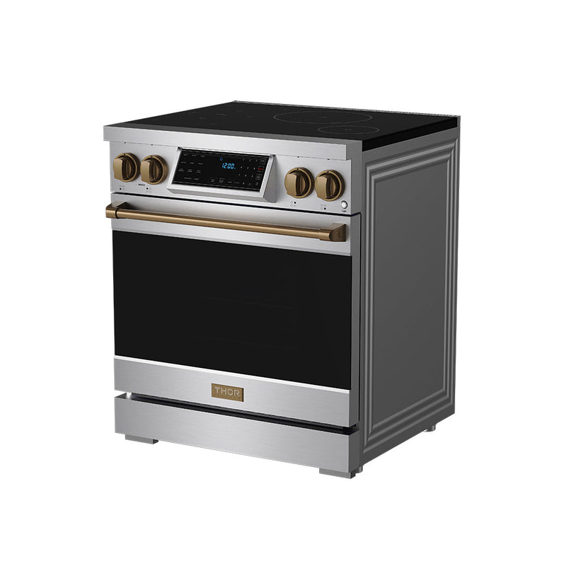 THOR Kitchen - 30-inch Gordon Ramsay Series Professional Induction Range with Tilt Panel Touch Control in Stainless Steel and Bronze - RSI30-BRZ - IMG4