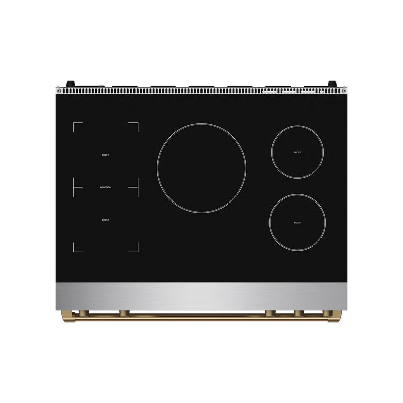 THOR Kitchen - 36-inch Gordon Ramsay Series Professional Induction Range with Tilt Panel Touch Control in Stainless Steel and Bronze - RSI36-BRZ - IMG7