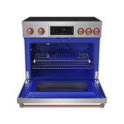 THOR Kitchen - 36-inch Gordon Ramsay Series Professional Induction Range with Tilt Panel Touch Control in Stainless Steel and Rose Gold - RSI36-RSG - IMG2
