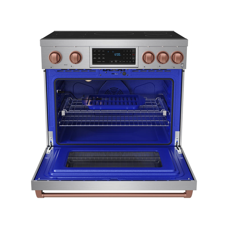 THOR Kitchen - 36-inch Gordon Ramsay Series Professional Induction Range with Tilt Panel Touch Control in Stainless Steel and Rose Gold - RSI36-RSG - IMG2