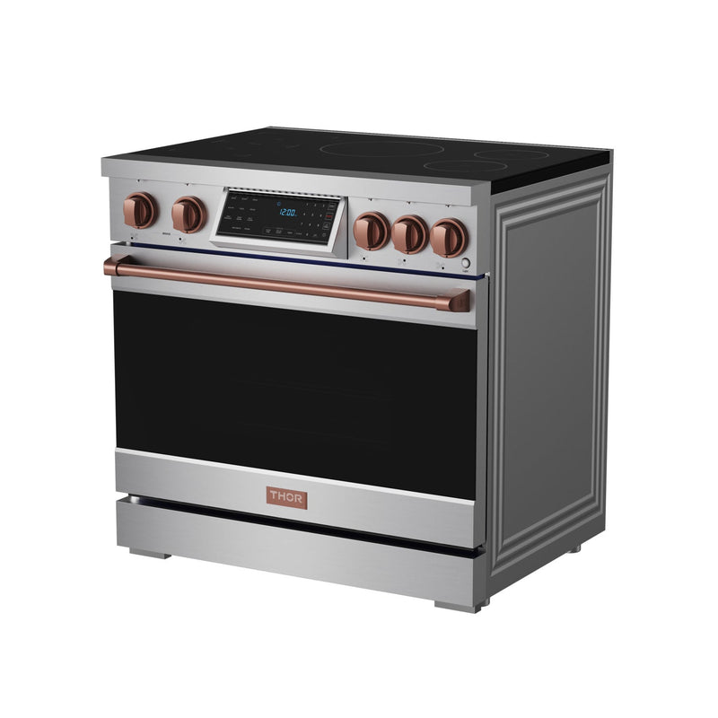 THOR Kitchen - 36-inch Gordon Ramsay Series Professional Induction Range with Tilt Panel Touch Control in Stainless Steel and Rose Gold - RSI36-RSG - IMG3
