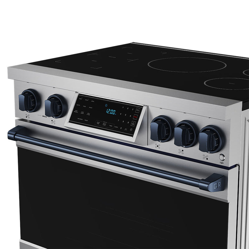 THOR Kitchen - 36-inch Gordon Ramsay Series Professional Induction Range with Tilt Panel Touch Control in Stainless Steel and Blue - RSI36-BLU - IMG6