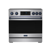 THOR Kitchen - 36-inch Gordon Ramsay Series Professional Induction Range with Tilt Panel Touch Control in Stainless Steel and Blue - RSI36-BLU - IMG1