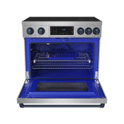 THOR Kitchen - 36-inch Gordon Ramsay Series Professional Induction Range with Tilt Panel Touch Control in Stainless Steel and Blue - RSI36-BLU - IMG2