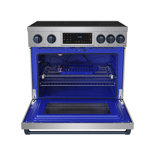 THOR Kitchen - 36-inch Gordon Ramsay Series Professional Induction Range with Tilt Panel Touch Control in Stainless Steel and Blue - RSI36-BLU - IMG2
