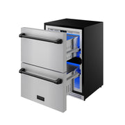 THOR Kitchen - Gordon Ramsay Series 24″ Undercounter Built-In / Freestanding Drawer Freezer Stainless Steel/Black - RZ24U-BLK - IMG7