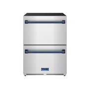 THOR Kitchen - Gordon Ramsay Series 24″ Undercounter Built-In / Freestanding Drawer Freezer Stainless Steel/Blue - RZ24U-BLU - IMG1