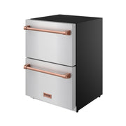 THOR Kitchen - Gordon Ramsay Series 24″ Undercounter Built-In / Freestanding Drawer Freezer Stainless Steel/Rose Gold - RZ24U-RSG - IMG4