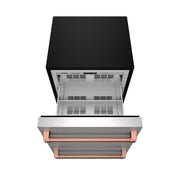 THOR Kitchen - Gordon Ramsay Series 24″ Undercounter Built-In / Freestanding Drawer Freezer Stainless Steel/Rose Gold - RZ24U-RSG - IMG2