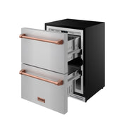 THOR Kitchen - Gordon Ramsay Series 24″ Undercounter Built-In / Freestanding Drawer Freezer Stainless Steel/Rose Gold - RZ24U-RSG - IMG6