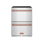 THOR Kitchen - Gordon Ramsay Series 24″ Undercounter Built-In / Freestanding Drawer Freezer Stainless Steel/Rose Gold - RZ24U-RSG - IMG1
