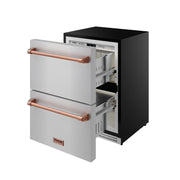 THOR Kitchen - Gordon Ramsay Series 24″ Undercounter Built-In / Freestanding Drawer Freezer Stainless Steel/Rose Gold - RZ24U-RSG - IMG5