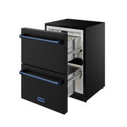 THOR Kitchen - Gordon Ramsay Series 24″ Undercounter Built-In / Freestanding Drawer Freezer Black/Blue - RZ24UB-BLU - IMG4