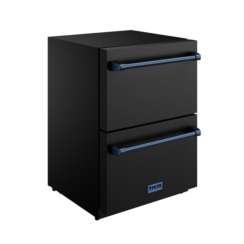 THOR Kitchen - Gordon Ramsay Series 24" Undercounter Built-In or Freestanding Drawer Refrigerator Black/Blue - RF24UB-BLU - IMG3