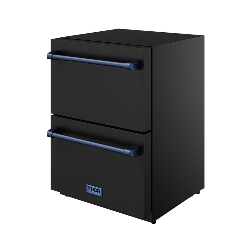 THOR Kitchen - Gordon Ramsay Series 24″ Undercounter Built-In / Freestanding Drawer Freezer Black/Blue - RZ24UB-BLU - IMG3