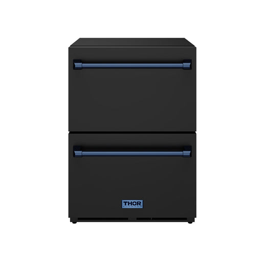 THOR Kitchen - Gordon Ramsay Series 24″ Undercounter Built-In / Freestanding Drawer Freezer Black/Blue - RZ24UB-BLU - IMG1