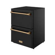 THOR Kitchen - Gordon Ramsay Series 24″ Undercounter Built-In / Freestanding Drawer Freezer Black/Bronze - RZ24UB-BRZ - IMG4
