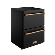 THOR Kitchen - Gordon Ramsay Series 24″ Undercounter Built-In / Freestanding Drawer Freezer Black/Bronze - RZ24UB-BRZ - IMG3