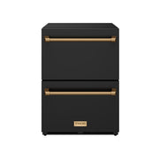 THOR Kitchen - Gordon Ramsay Series 24" Undercounter Built-In or Freestanding Drawer Refrigerator Black/Bronze - RF24UB-BRZ - IMG1