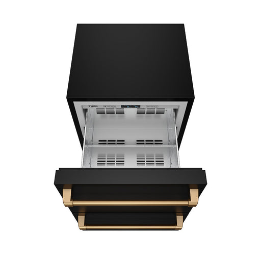 THOR Kitchen - Gordon Ramsay Series 24″ Undercounter Built-In / Freestanding Drawer Freezer Black/Bronze - RZ24UB-BRZ - IMG2