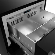 THOR Kitchen - Gordon Ramsay Series 24″ Undercounter Built-In / Freestanding Drawer Freezer Black/Stainless Steel - RZ24UB-SS - IMG8