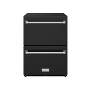 THOR Kitchen - Gordon Ramsay Series 24″ Undercounter Built-In / Freestanding Drawer Freezer Black/Stainless Steel - RZ24UB-SS - IMG1
