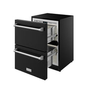 THOR Kitchen - Gordon Ramsay Series 24″ Undercounter Built-In / Freestanding Drawer Freezer Black/Stainless Steel - RZ24UB-SS - IMG6