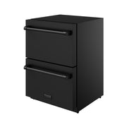 THOR Kitchen - Gordon Ramsay Series 24″ Undercounter Built-In / Freestanding Drawer Freezer Black - RZ24UB - IMG8