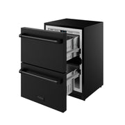 THOR Kitchen - Gordon Ramsay Series 24″ Undercounter Built-In / Freestanding Drawer Freezer Black - RZ24UB - IMG9