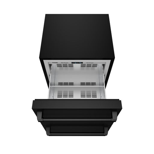 THOR Kitchen - Gordon Ramsay Series 24″ Undercounter Built-In / Freestanding Drawer Freezer Black - RZ24UB - IMG2