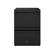 THOR Kitchen - Gordon Ramsay Series 24″ Undercounter Built-In / Freestanding Drawer Freezer Black - RZ24UB - IMG1