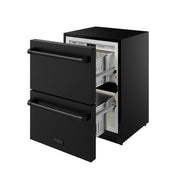 THOR Kitchen - Gordon Ramsay Series 24″ Undercounter Built-In / Freestanding Drawer Freezer Black - RZ24UB - IMG6