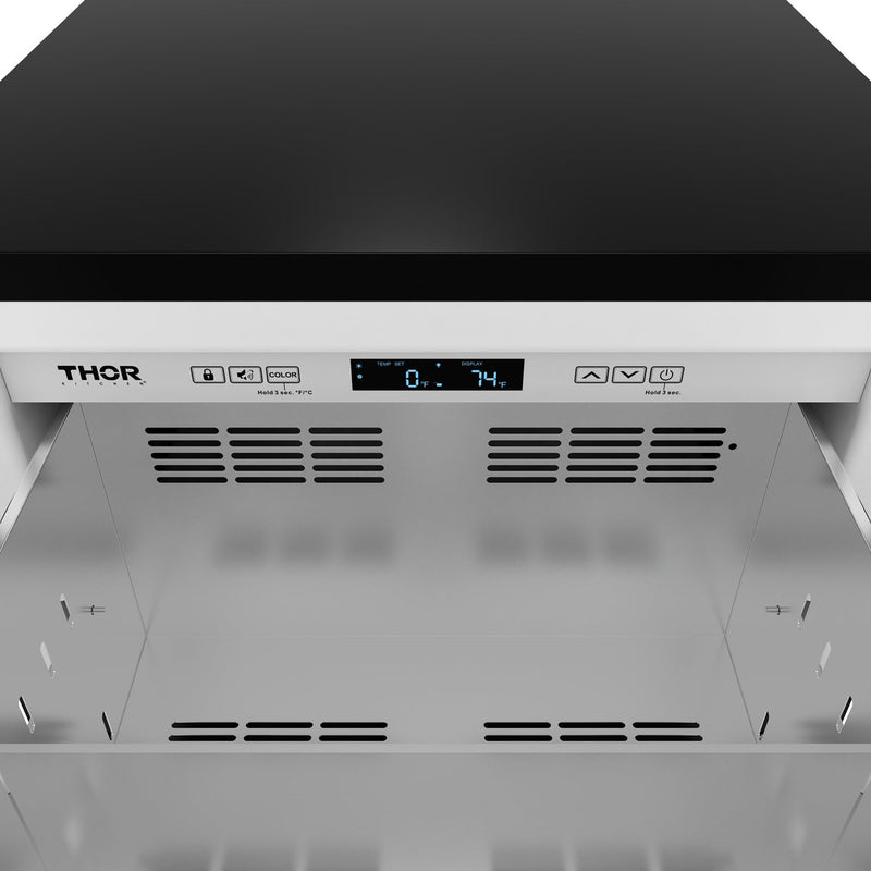 THOR Kitchen - Gordon Ramsay Series 24″ Undercounter Built-In / Freestanding Drawer Freezer Stainless Steel - RZ24U - IMG6