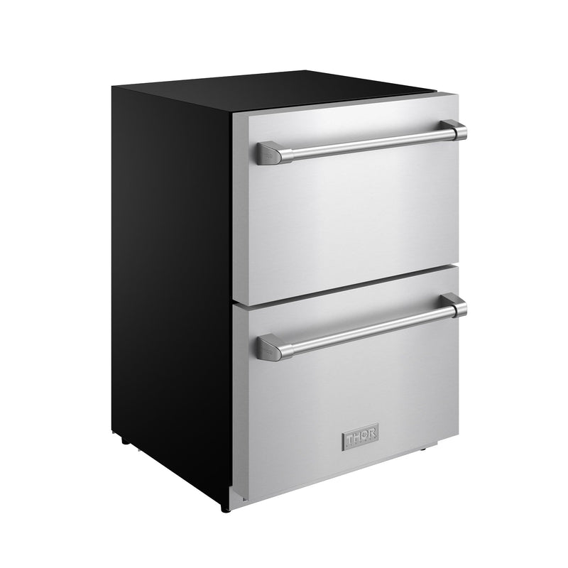 THOR Kitchen - Gordon Ramsay Series 24″ Undercounter Built-In / Freestanding Drawer Freezer Stainless Steel - RZ24U - IMG8