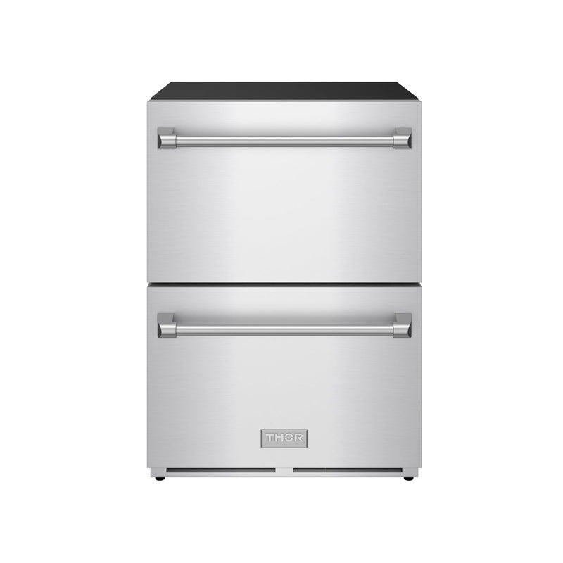 THOR Kitchen - Gordon Ramsay Series 24″ Undercounter Built-In / Freestanding Drawer Freezer Stainless Steel - RZ24U - IMG1