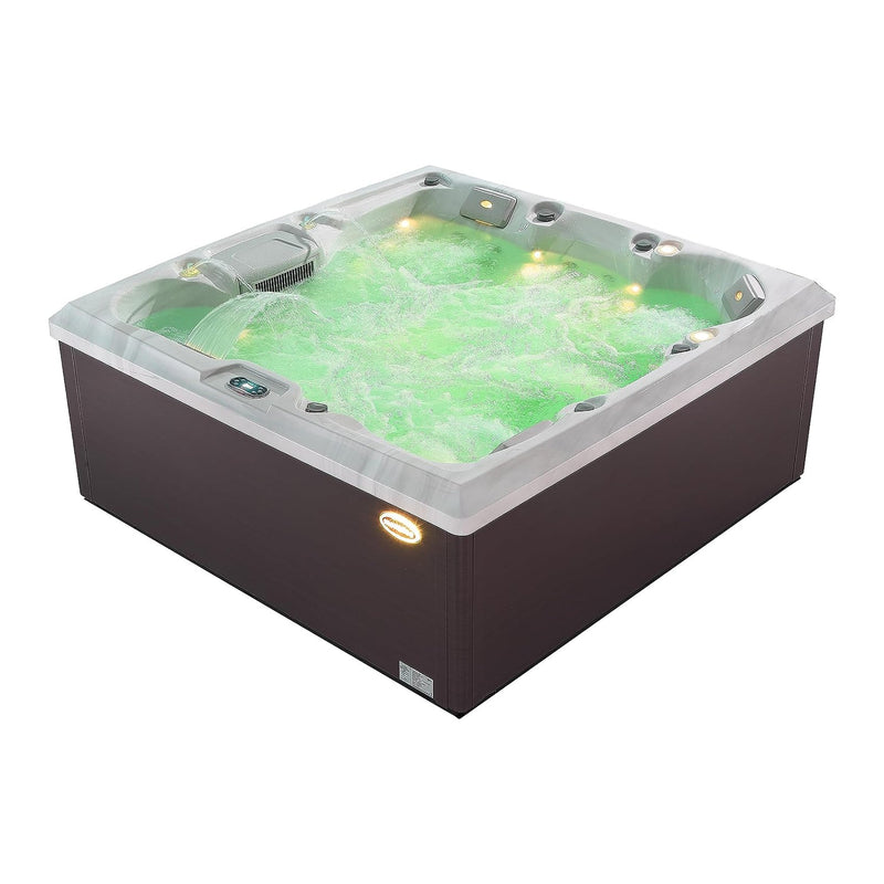 Empava - Luxury Freestanding 6-Person Square Outdoor Hot Tub - EMPV-SPA3550 - IMG3