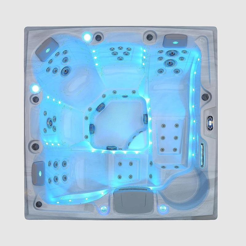 Empava - Luxury Freestanding 6-Person Square Outdoor Hot Tub - EMPV-SPA3550 - IMG8
