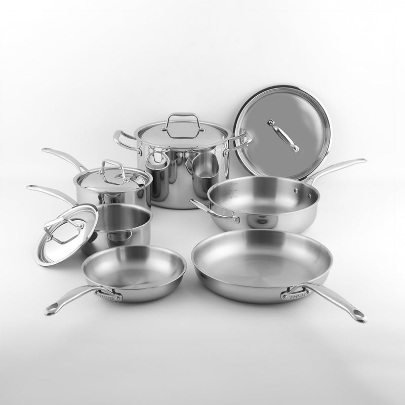 THOR Kitchen - 10-Piece Tri-ply Stainless Steel Cookware Set - SSC10P - IMG1