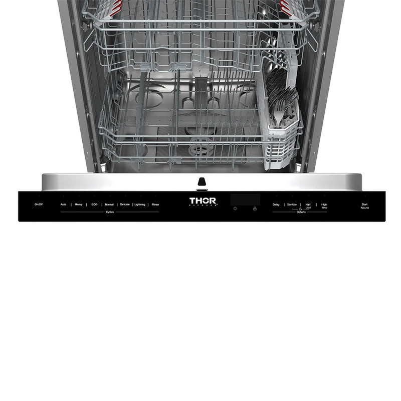 THOR Kitchen - 24-inch Built-In Top Control Dishwasher with Pocket Handle Black - TDW24PTB - IMG10