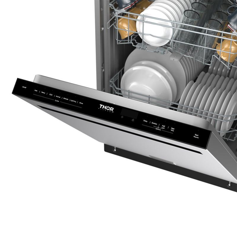 THOR Kitchen - 24-inch Built-In Top Control Dishwasher with Pocket Handle Stainless Steel - TDW24PT - IMG10