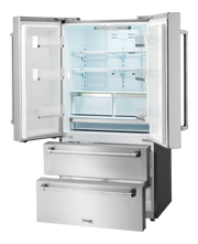THOR Kitchen - 36 Inch Professional French Door Refrigerator with Freezer Drawers - TRF3602 - IMG3