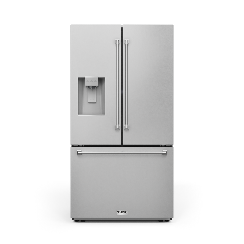 THOR Kitchen - 36-inch Professional French Door Refrigerator with Ice and Water Dispenser - TRF3628FFD - IMG1