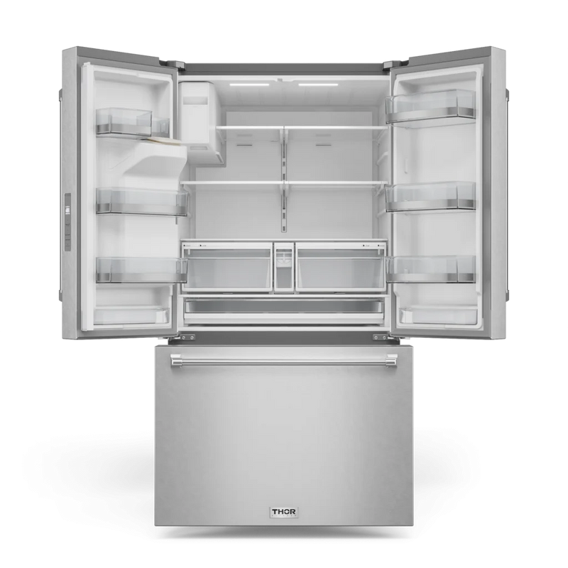THOR Kitchen - 36-inch Professional French Door Refrigerator with Ice and Water Dispenser - TRF3628FFD - IMG2