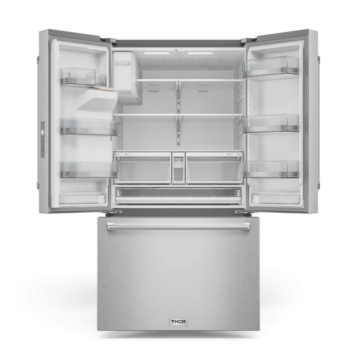 THOR Kitchen - 36-inch Professional French Door Refrigerator with Ice and Water Dispenser - TRF3628FFD - IMG2