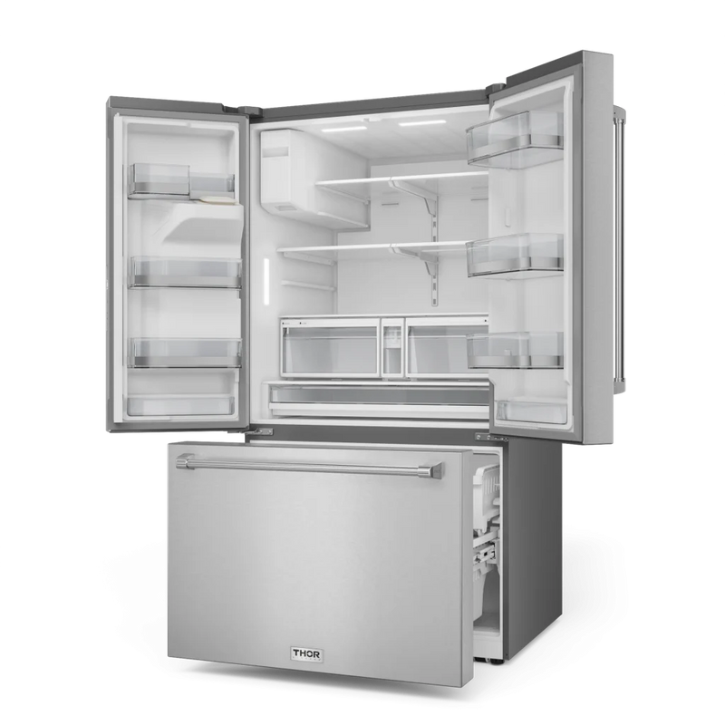 THOR Kitchen - 36-inch Professional French Door Refrigerator with Ice and Water Dispenser - TRF3628FFD - IMG4
