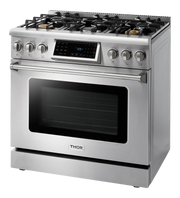 THOR Kitchen - 36-inch Tilt Panel Gas Range Professional - TRG3601 - IMG3