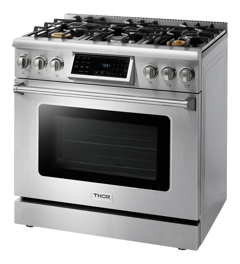 THOR Kitchen - 36-inch Tilt Panel Gas Range Professional - TRG3601 - IMG3
