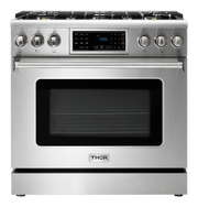 THOR Kitchen - 36-inch Tilt Panel Professional Liquid Propane Range - TRG3601LP - IMG1
